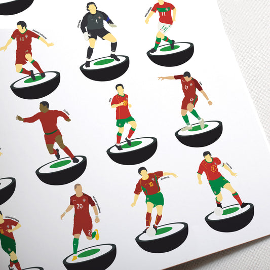 Portugal Legends Subbuteo Print