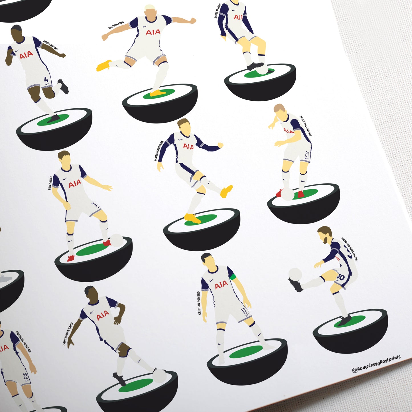 Tottenham Hotspur 2025 Bilbao Subbuteo Print