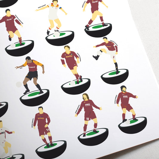 AS Roma Legends Subbuteo Print
