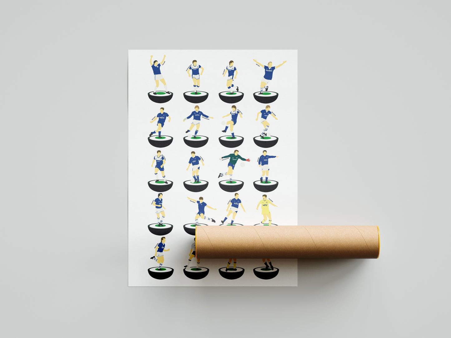 Everton 1980s Subbuteo Print