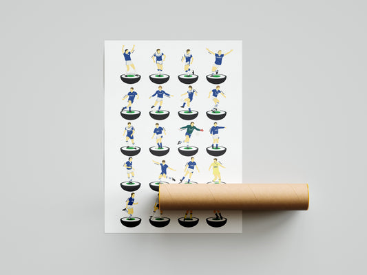 Everton 1980s Subbuteo Print