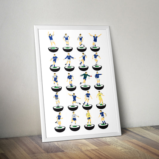 Everton 1980s Subbuteo Print