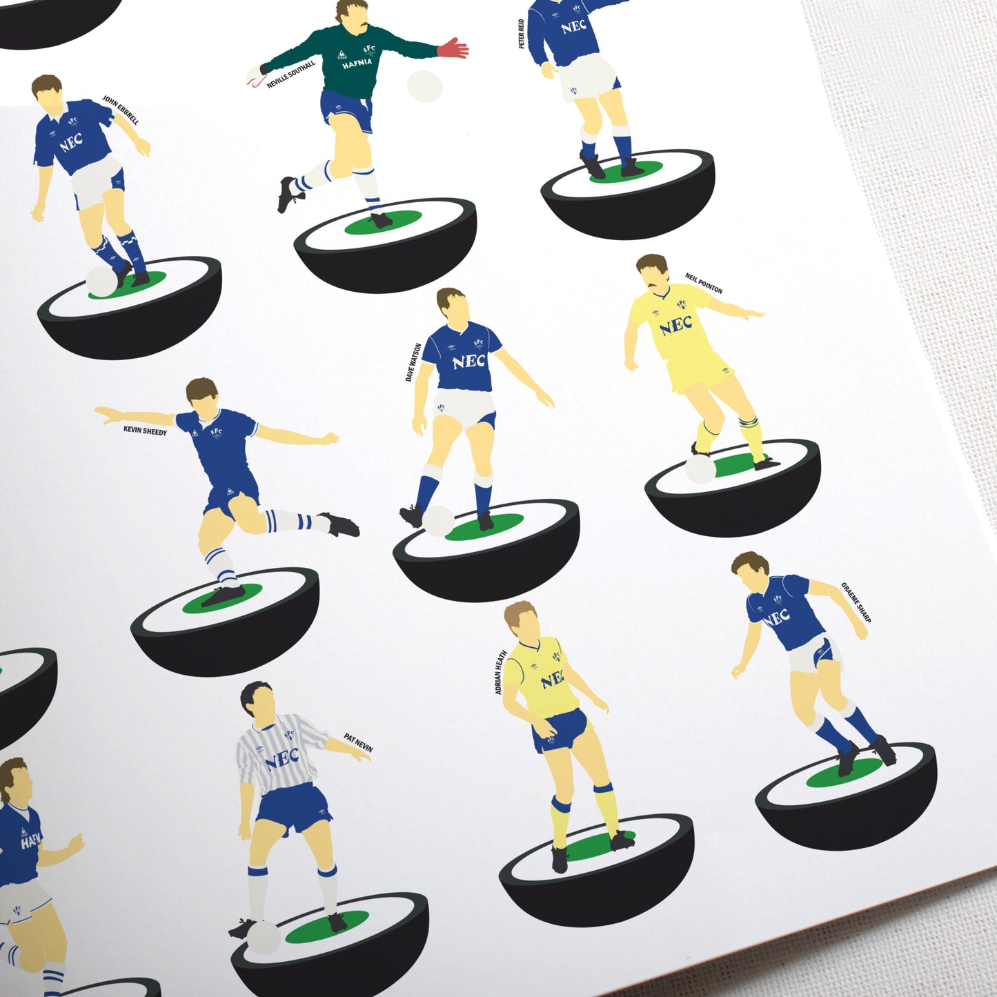 Everton 1980s Subbuteo Print