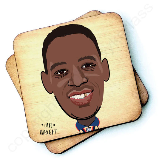 Ian Wright Wooden Coaster