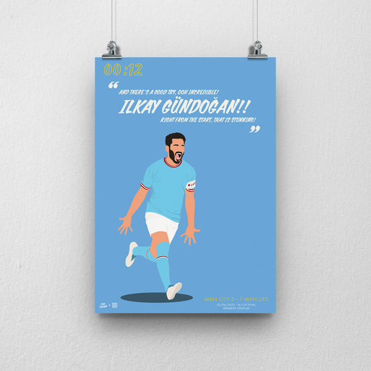 SALE - Gundogan A3 Print - DanDesignsGB
