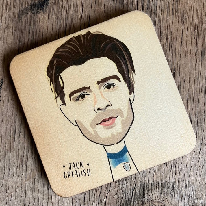 Jack Grealish Wooden Coaster