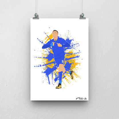 SHOP STOCK - Jamie Vardy Print - DanDesignsGB