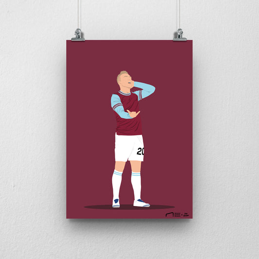 Jarrod Bowen Print - DanDesignsGB