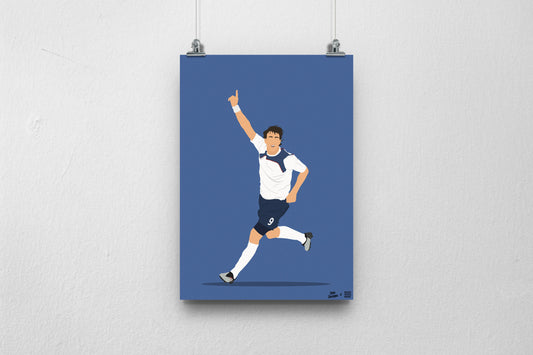 SALE - Johan Elmander A3 Print - DanDesignsGB