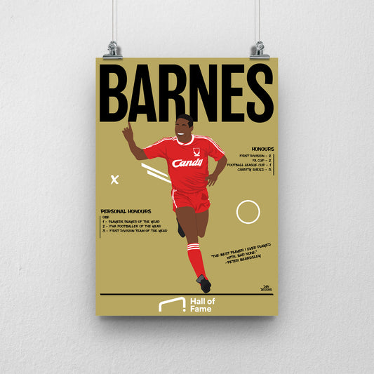 John Barnes Hall of Fame Print - DanDesignsGB