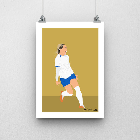 Jordan Nobbs England Print - DanDesignsGB