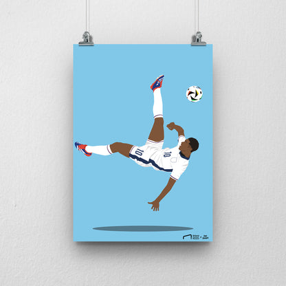 Jude Bellingham Overhead Kick England Print  - DanDesignsGB