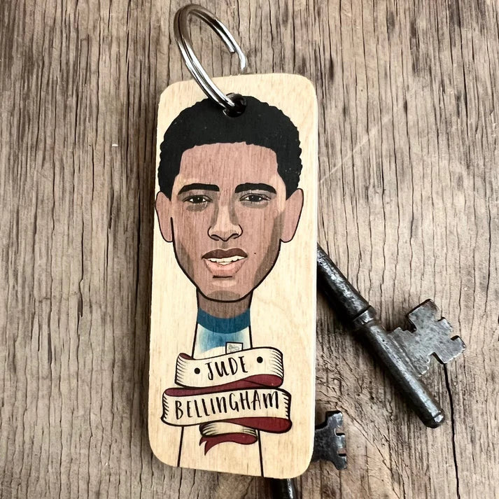 Jude Bellingham Wooden Keyring