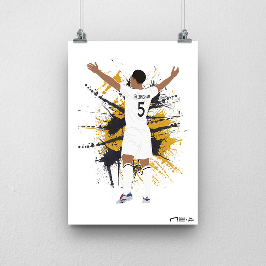 Jude Bellingham Real Madrid Print - DanDesignsGB