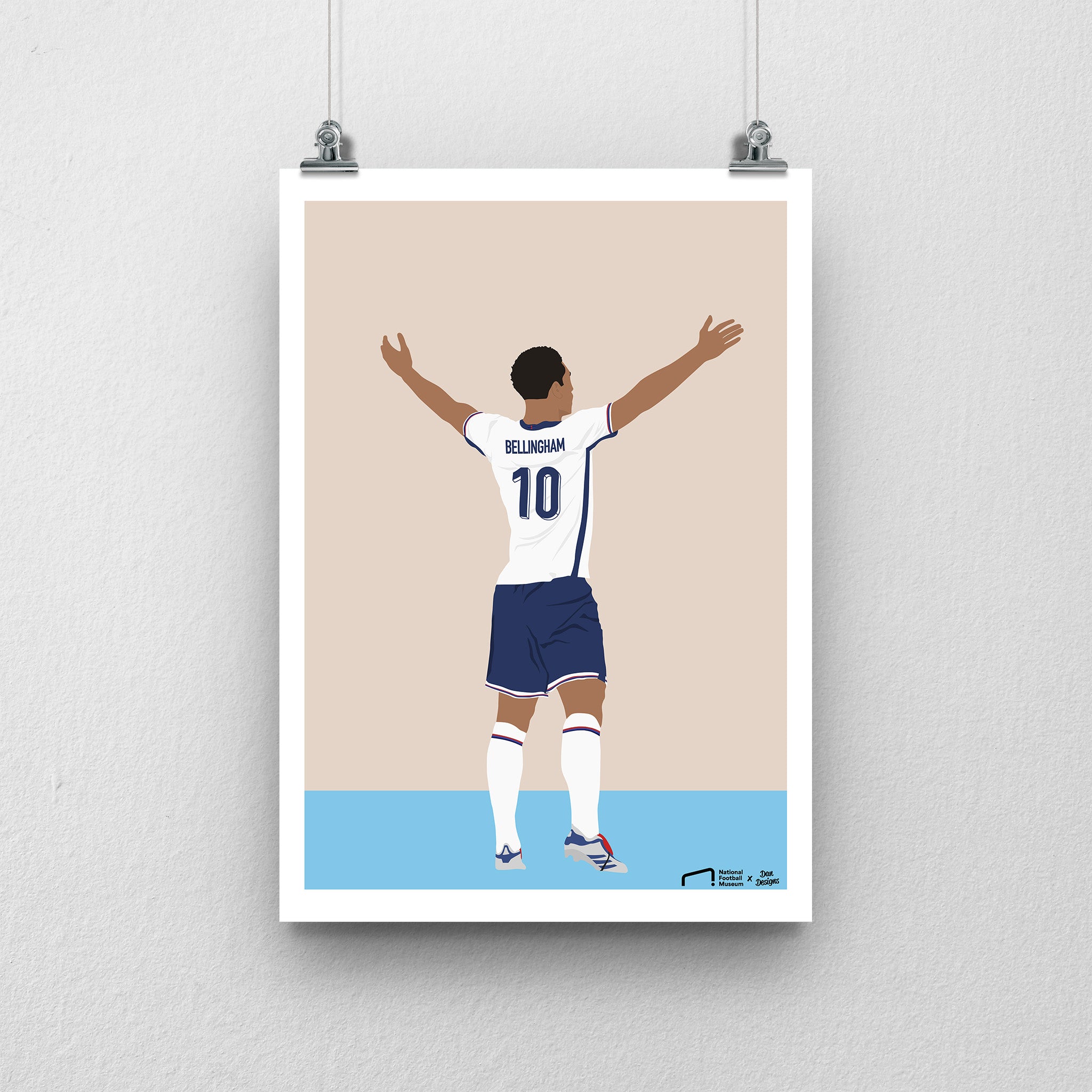 Jude Bellingham England Print - DanDesignsGB – National Football Museum ...