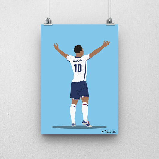 Jude Bellingham England Print - DanDesignsGB