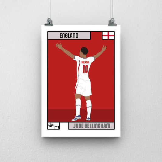 Jude Bellingham England Print - DanDesignsGB
