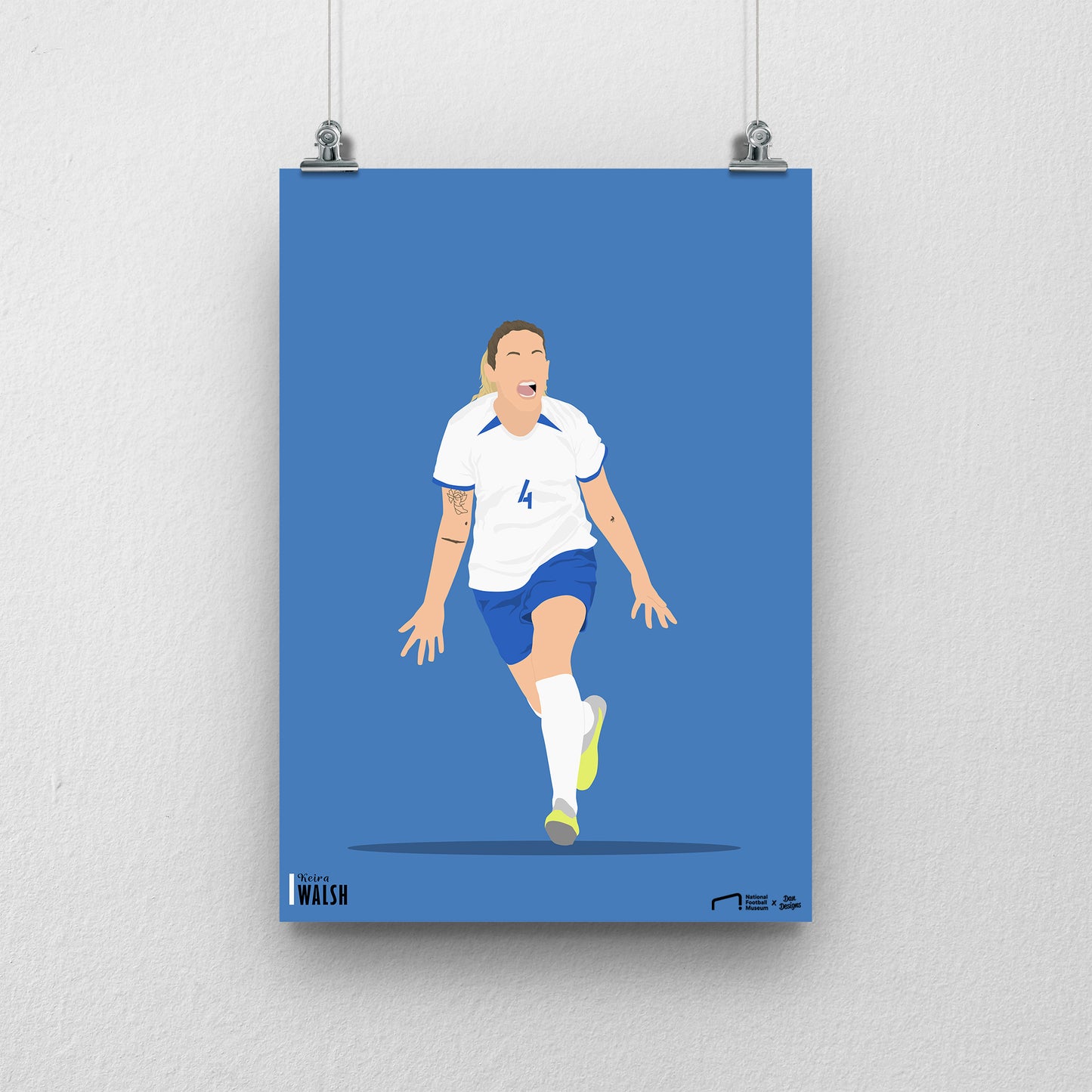 Keira Walsh England A3 Print - DanDesignsGB