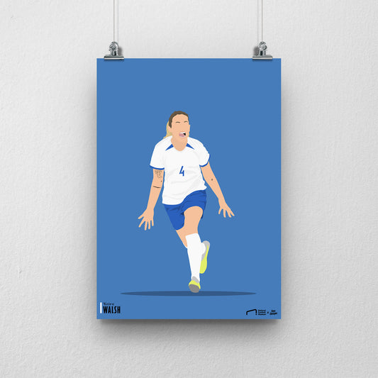 Keira Walsh England A3 Print - DanDesignsGB