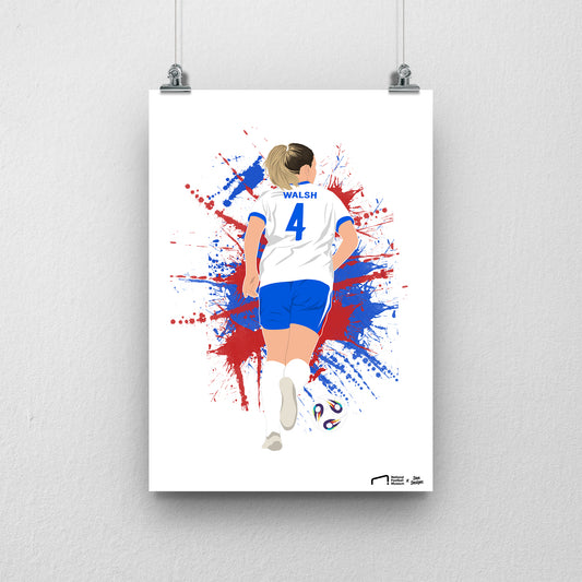 Keira Walsh England A3 Print - DanDesignsGB