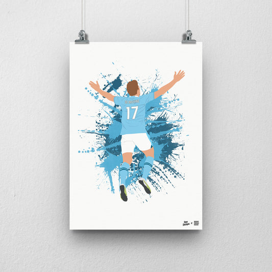 SALES - Kevin De Bruyne A3 Print - DanDesignsGB