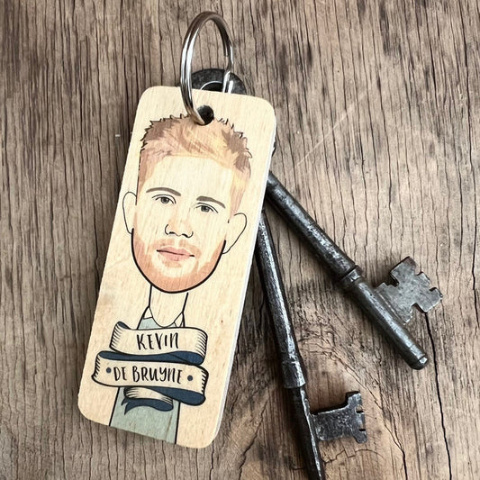 Kevin De Bruyne Wooden Keyring