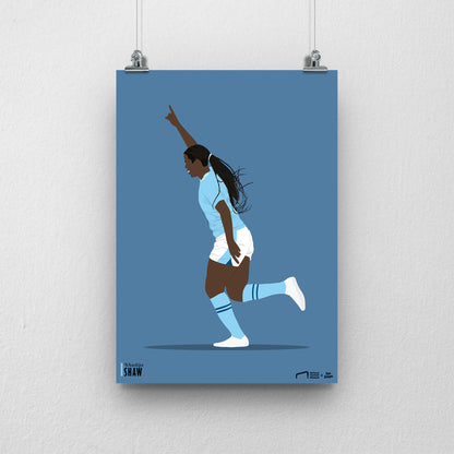 Khadija Shaw Manchester City Print - DanDesignsGB