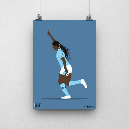 Khadija Shaw Manchester City Print - DanDesignsGB