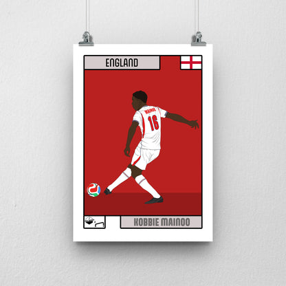 Kobbie Mainoo England Print - DanDesignsGB