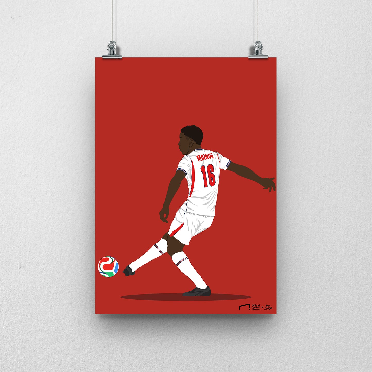 Kobbie Mainoo England Print - DanDesignsGB