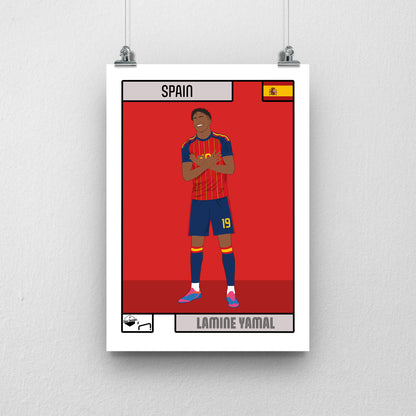 Lamine Yamal Spain Print - DanDesignsGB