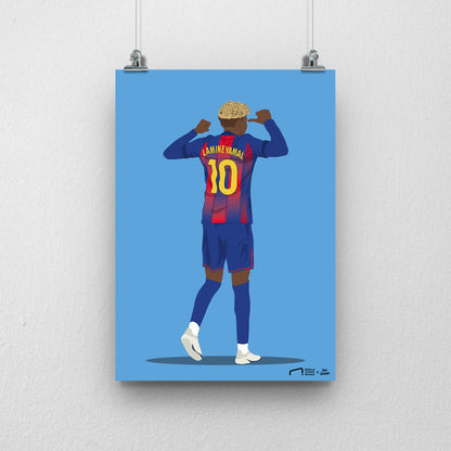 Lamine Yamal Barcelona Print - DanDesignsGB