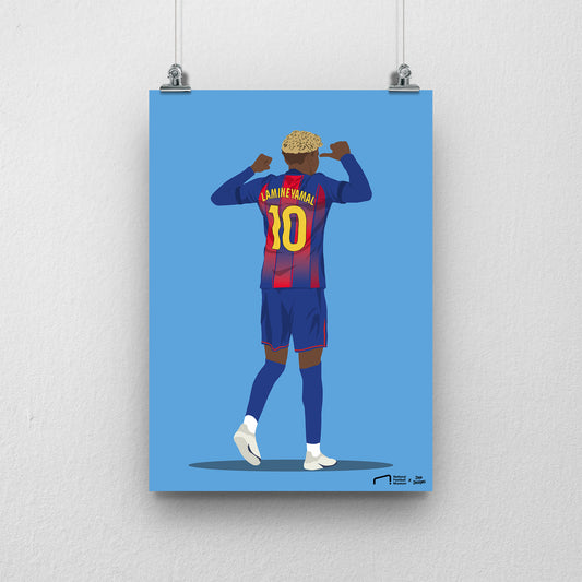Lamine Yamal Barcelona Print - DanDesignsGB