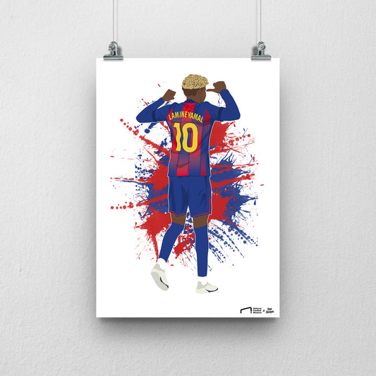 Lamine Yamal Barcelona Print - DanDesignsGB