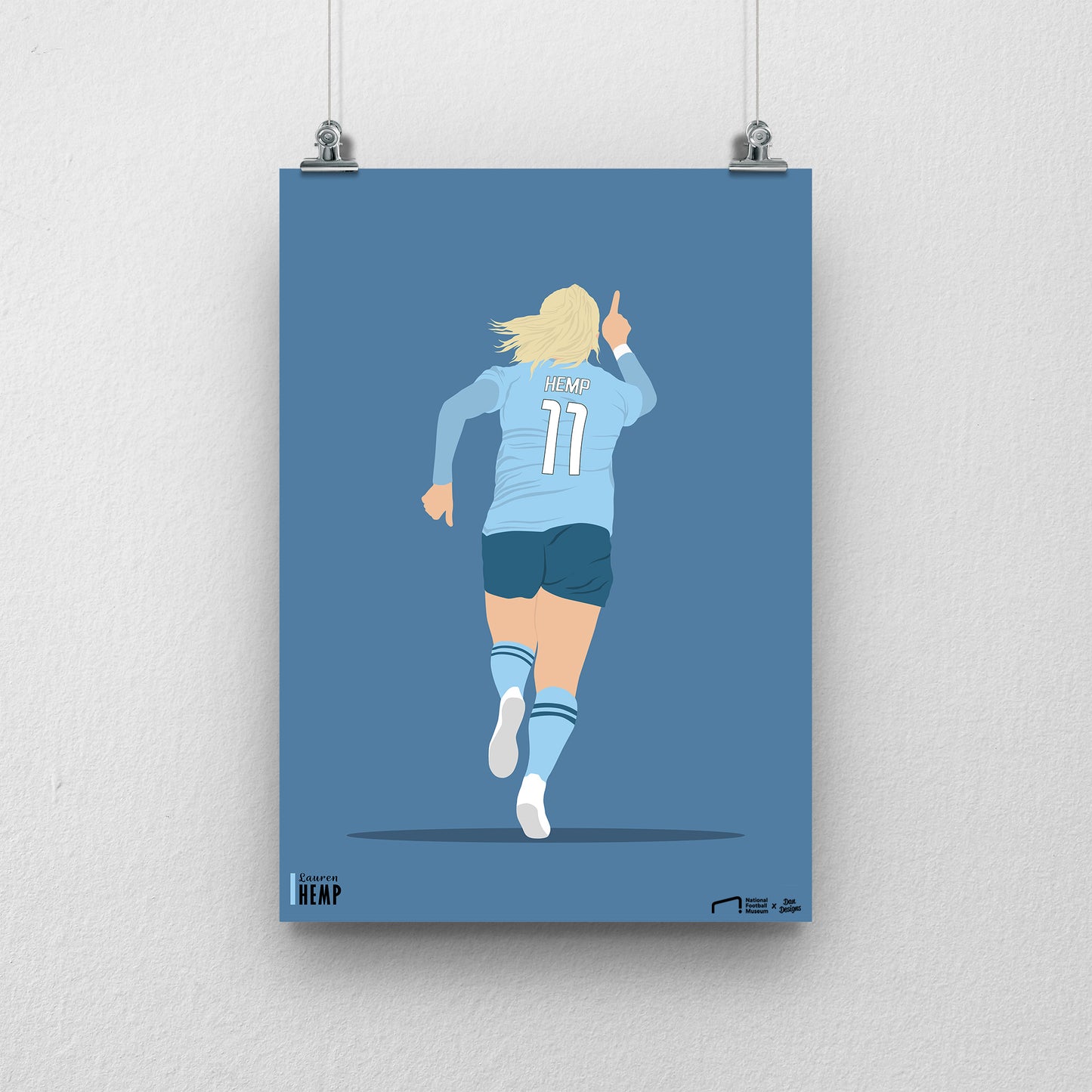 Lauren Hemp Manchester City Print - DanDesignsGB