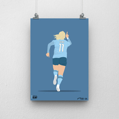 Lauren Hemp Manchester City Print - DanDesignsGB