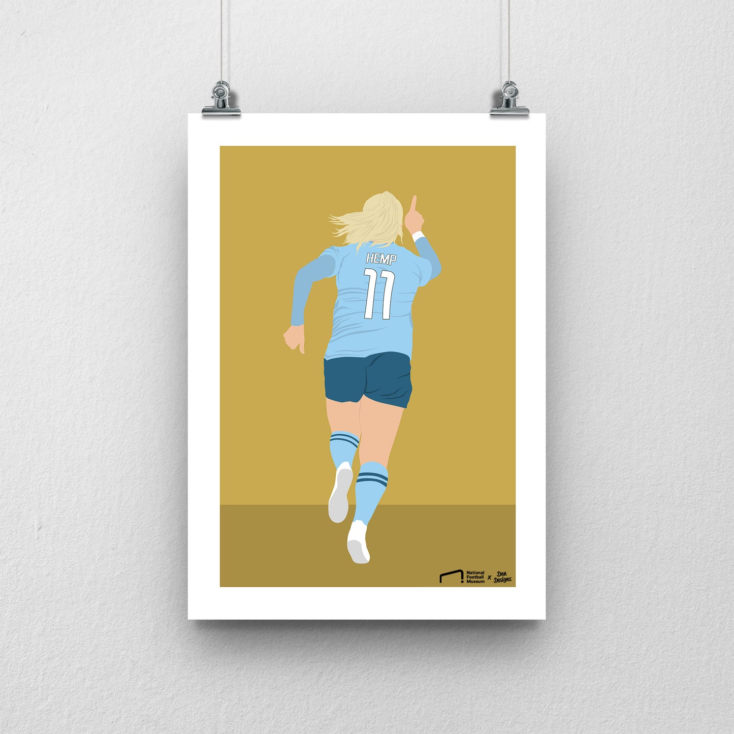 Lauren Hemp Manchester City Print - DanDesignsGB