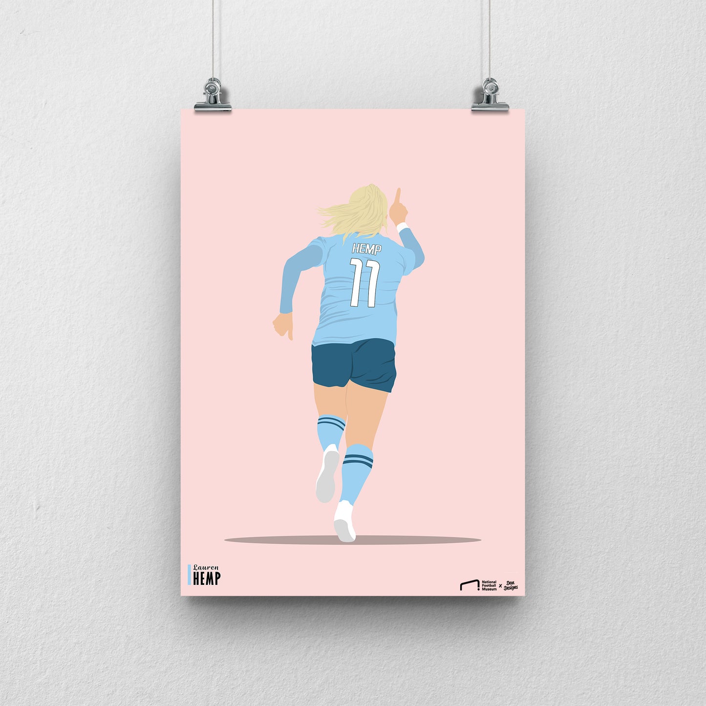 Lauren Hemp Manchester City Print - DanDesignsGB