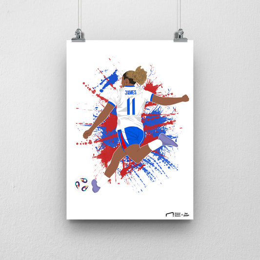 Lauren James EURO A3 EURO 2025 Art Print - DanDesignsGB