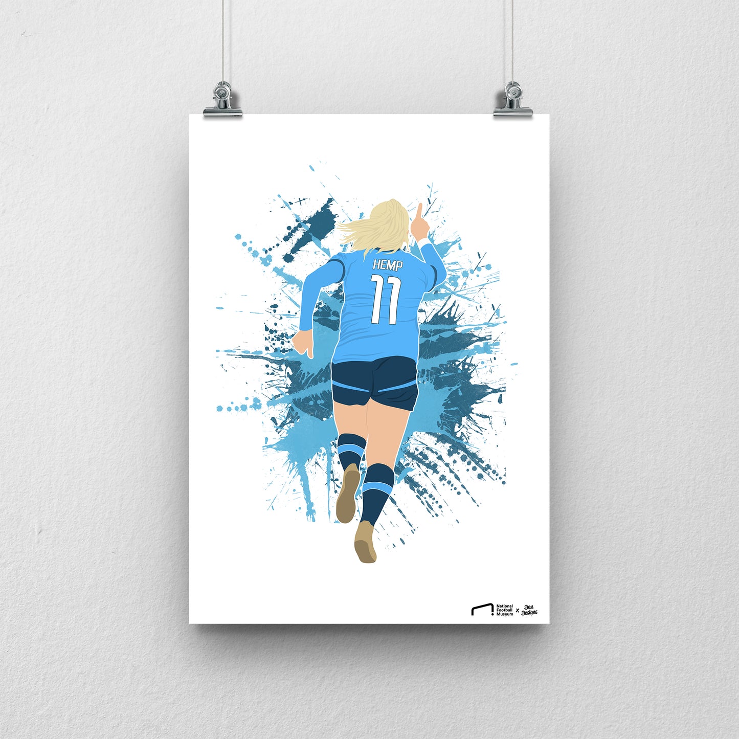 Lauren Hemp Manchester City Print - DanDesignsGB