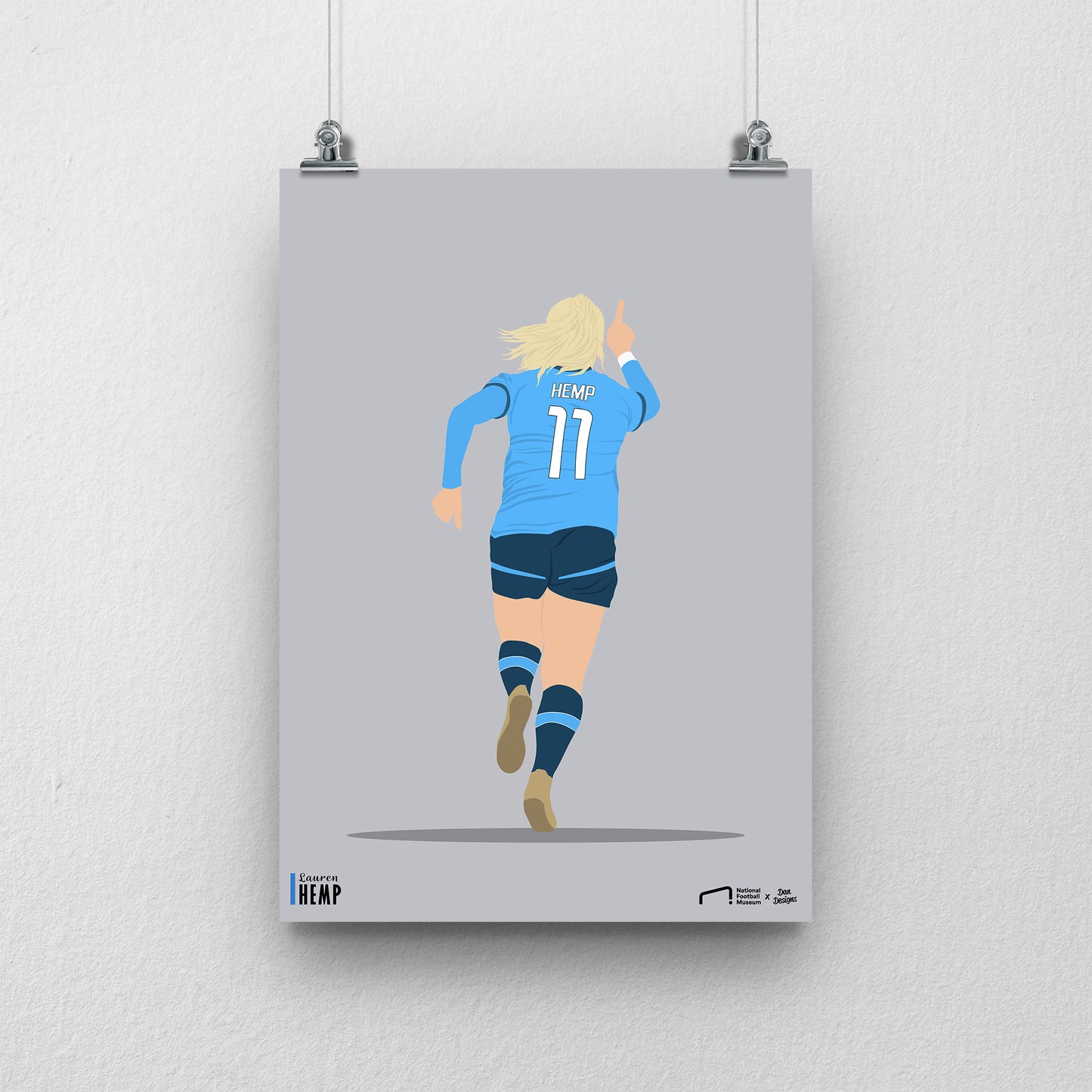 Lauren Hemp Manchester City Print - DanDesignsGB