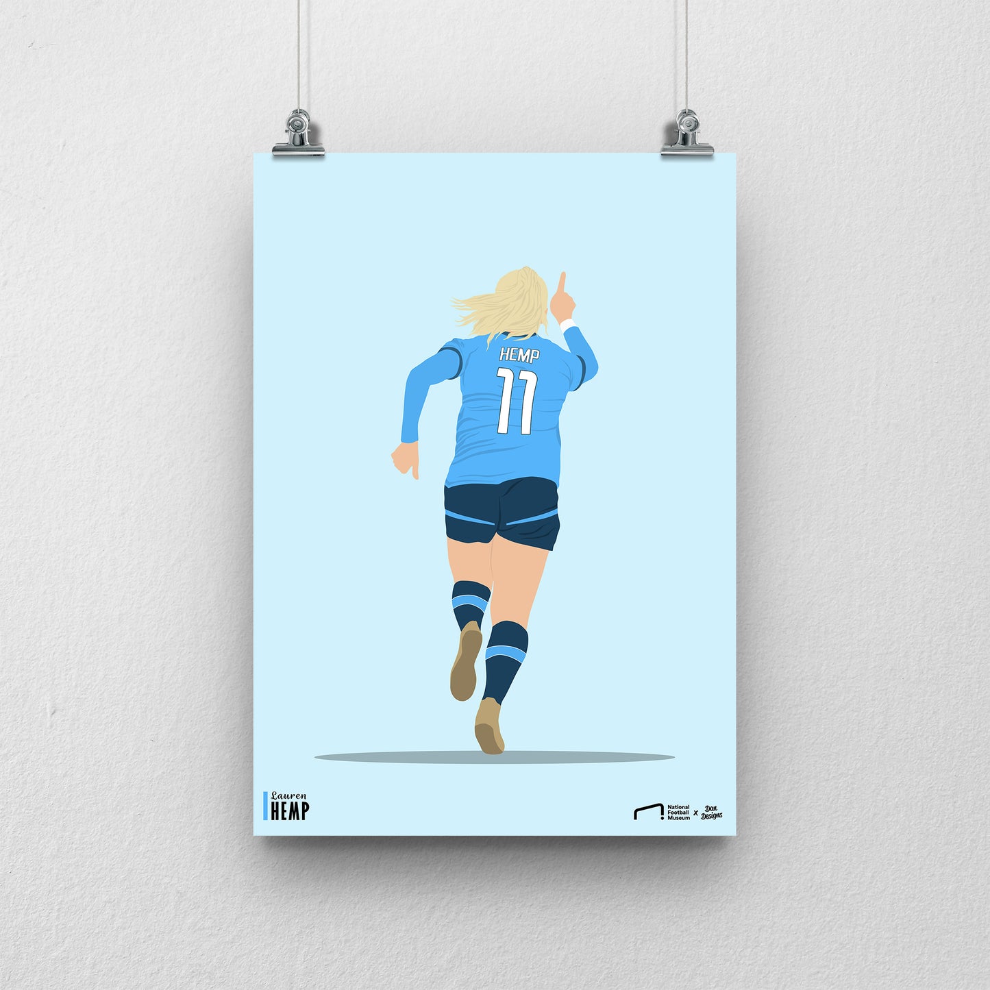 Lauren Hemp Manchester City Print - DanDesignsGB