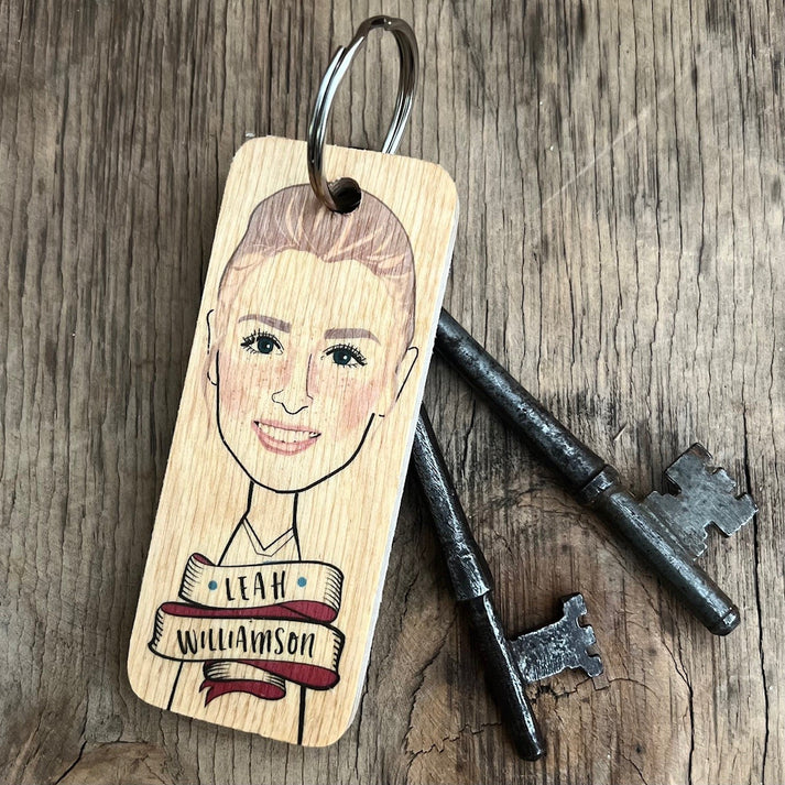 Leah Williamson Wooden Keyring