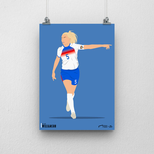 Leah Williamson EURO A3 EURO 2025 Art Print - DanDesignsGB