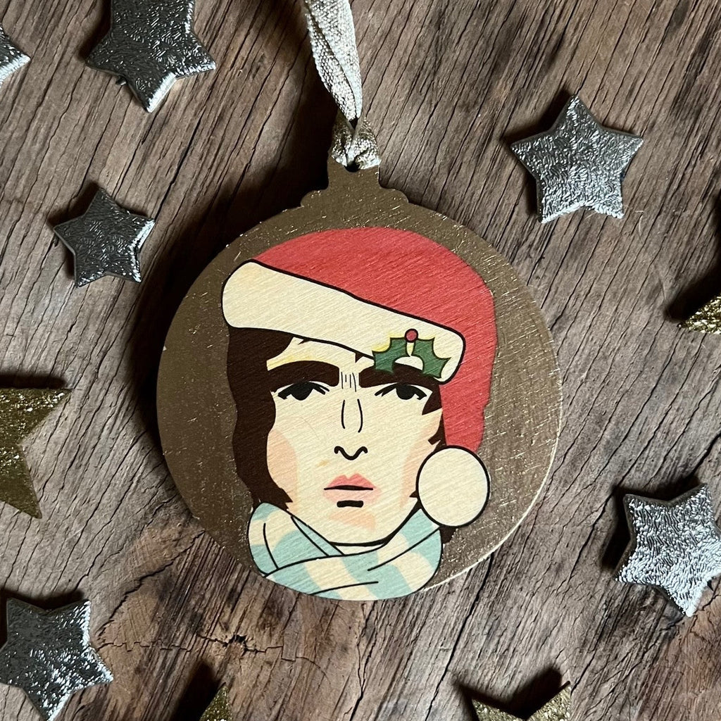 Liam Gallagher Wooden Bauble
