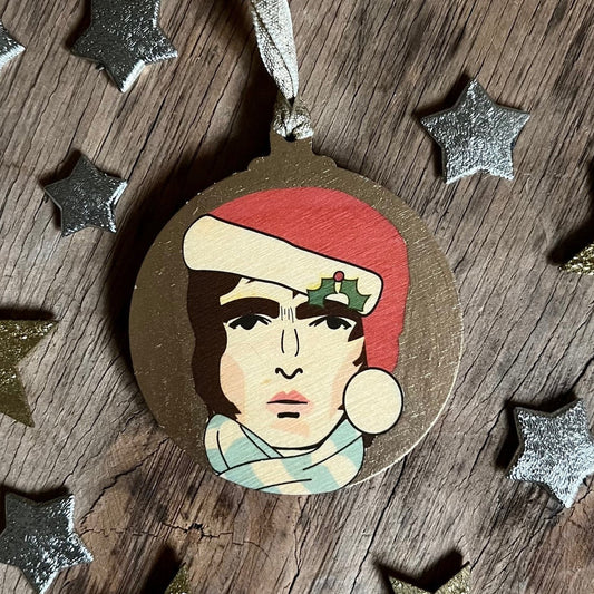 Liam Gallagher Wooden Bauble