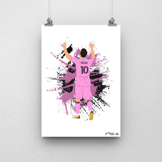 Lionel Messi Inter Miami Print - DanDesignsGB