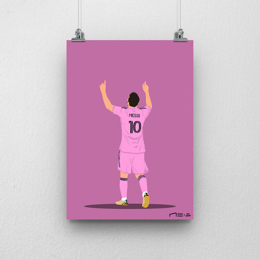 Lionel Messi Inter Miami Print - DanDesignsGB