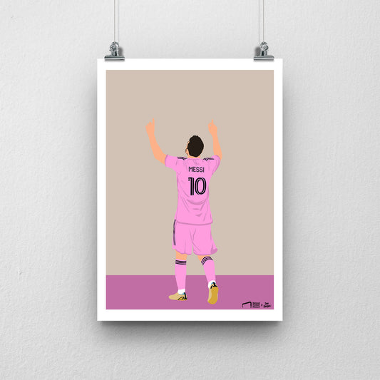 Lionel Messi Inter Miami Print - DanDesignsGB