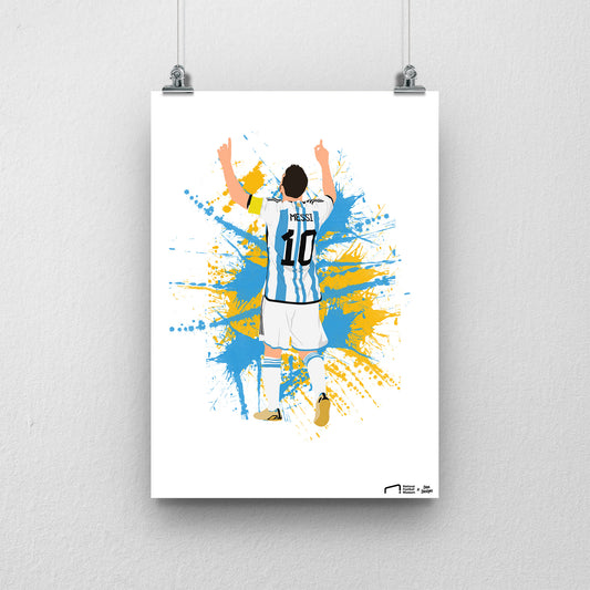 Lionel Messi Argentina Print - DanDesignsGB